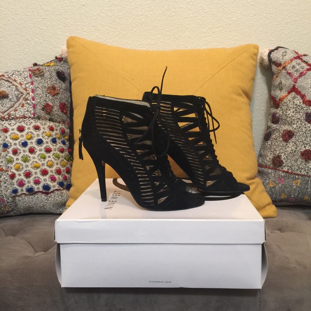 Nine West Angellica Strappy Heel/Bootie (suede)